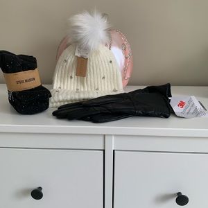 Steve Madden socks and winter hat along with 3M gloves